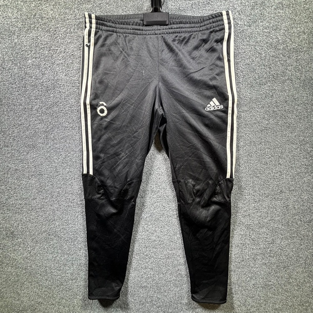 Adidas Clima365 Track Pants Mens Medium Black Tapered Slim Leg Athletic Joggers